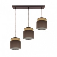 Distribuidor - Lâmpadas Diversas | Lâmpadas Modernas | REGLETA KANDY 3XE27 NATURAL/MARRON REGX68X19 CM Ref: 174293102